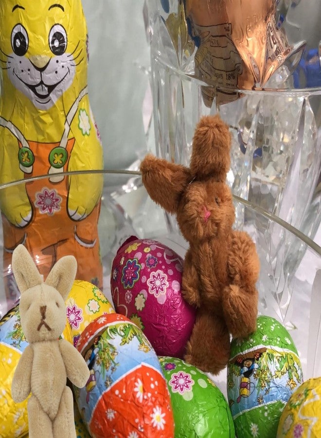 مجموعة YGbridge Mini Plush Bunny، 12 قطعة من الحيوانات المحشوة الصغيرة، دمية أرنب عيد الفصح 3.1 بوصة، أرنب ناعم لعيد الفصح، وأعياد الميلاد، وديكورات حفلات الزفاف، وحشوات سلة عيد الفصح (3.2 بوصة) - Image 5